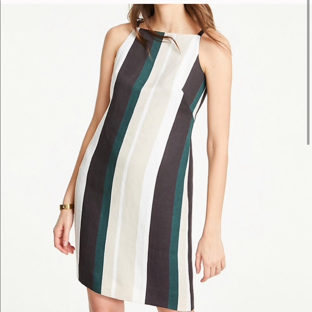 NWT Ann Taylor striped linen dress Sz 2